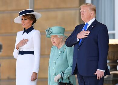 Il Presidente Trump alla cerimonia di benvenuto a Buckingham Palace  2