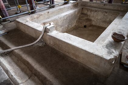 Pompei, le foto del complesso termale scoperto alla Regio IX  4