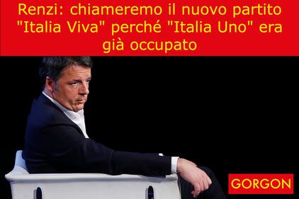 La satira del giorno: il nuovo partito di Renzi 1