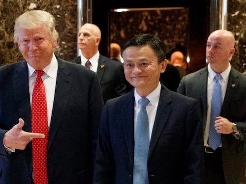 Il fondatore di Alibaba vede Trump e promette un milione di posti di lavoro negli Usa