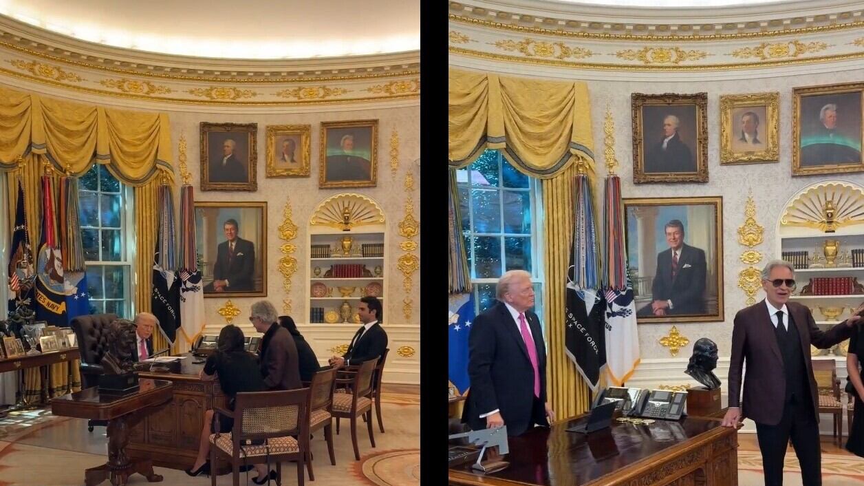 Incontro fra Trump e Bocelli nello Studio Ovale. E il tenore canta: "Con te partirò"
