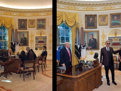 Incontro fra Trump e Bocelli nello Studio Ovale. E il tenore canta: "Con te partirò"