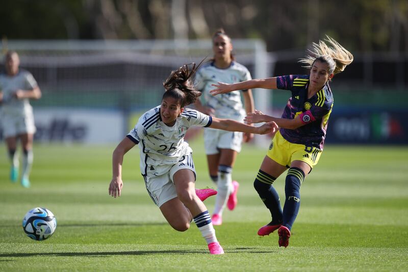 Chiara Beccari all'esordio in azzurro contro la Colombia (Figc)