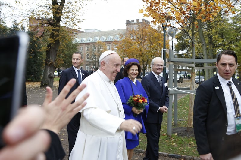 Il Papa in Svezia con la regina Silvia e re Carl Gustaf 2