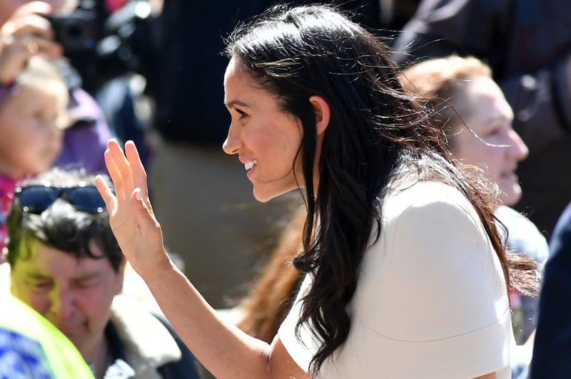 Meghan Markle raggiante con la Regina 2