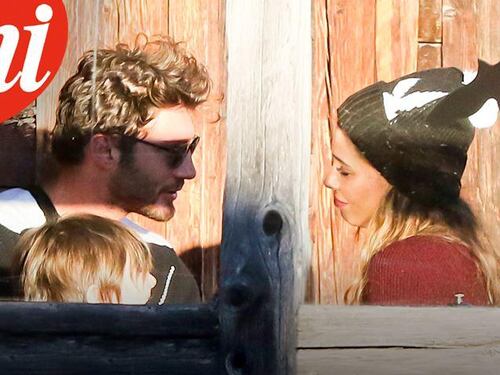 Tenero incontro in montagna tra Belen Rodriguez e Stefano De Martino
