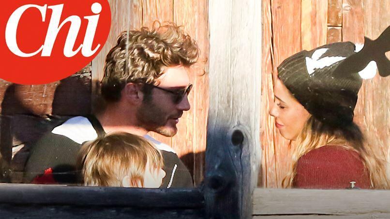 Tenero incontro in montagna tra Belen Rodriguez e Stefano De Martino