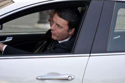 Renzi arriva al Quirinale 4