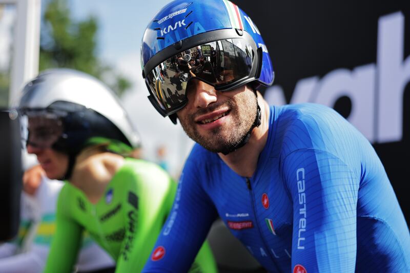 È un Ganna imperiale ma il tabù Evenepoel gli nega il tris mondiale