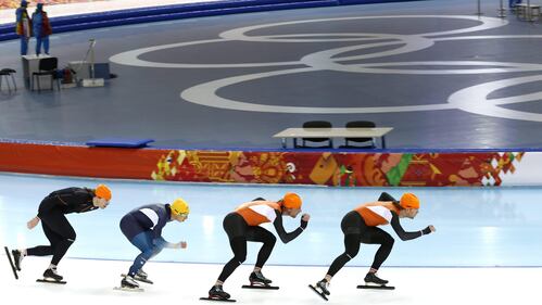 Pattinatori in allenamento alla Adler Arena di Sochi 3