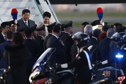 L'arrivo a Fiumicino di Xi Jinping 3