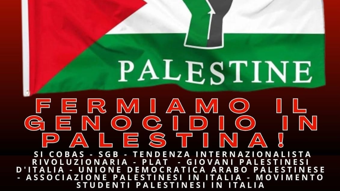 Alla faccia di salari e diritti dei lavoratori. I Cobas sfilano per insultare Israele