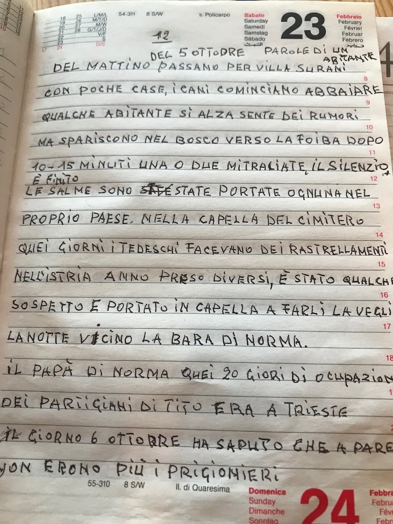 Il diario inedito del cugino di Norma Cossetto 8