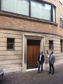 Bitonci a casa dei profughi 1