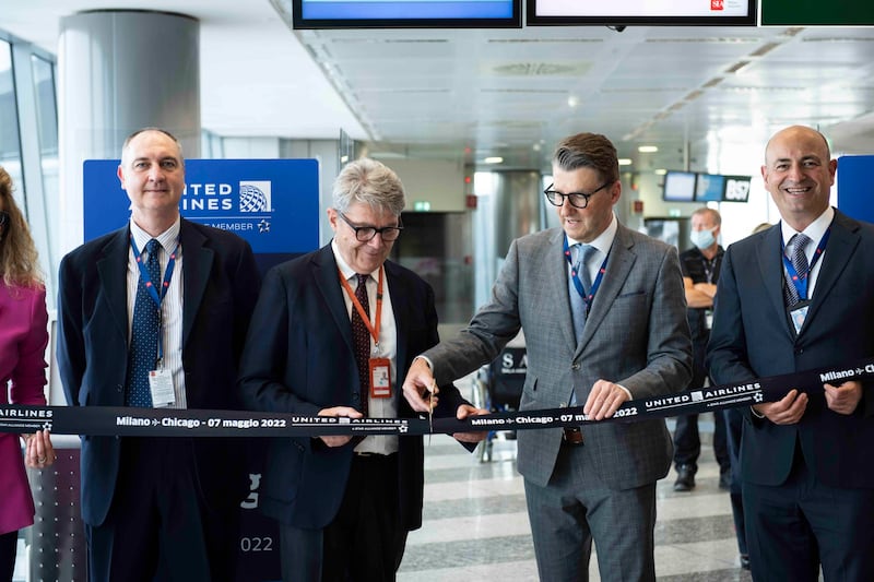 Inaugurazione volo United da Malpensa a Chicago
