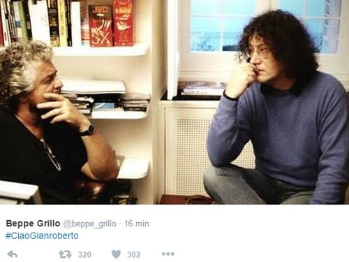 "Ciao Gianroberto, hai lottato fino all'ultimo": il ricordo di Grillo e M5s