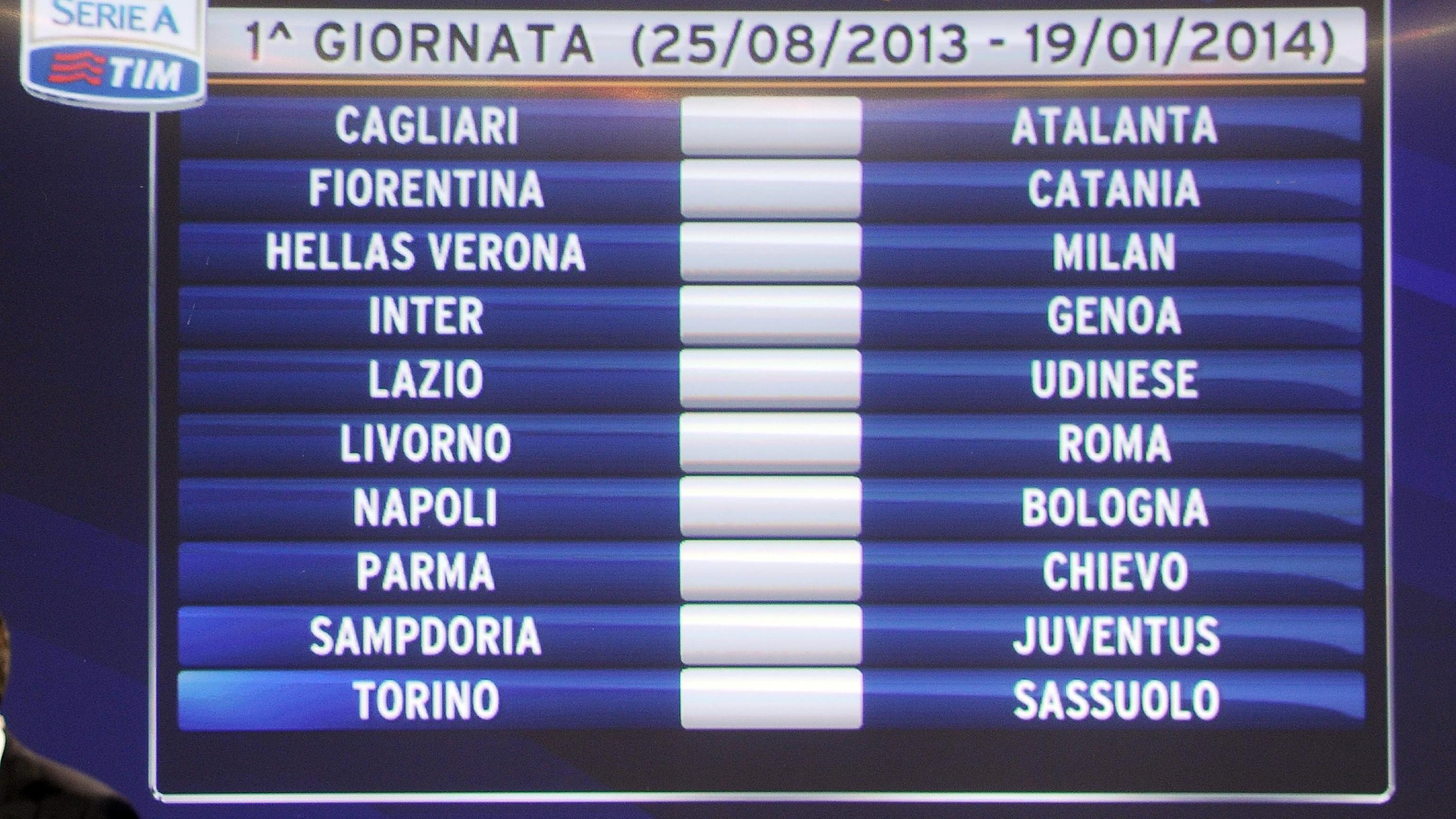Calendario serie A: Milano si regala il derby di Natale