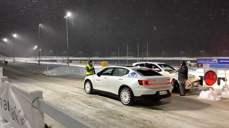 La Polestar 2 all'Arctic Lapland Rally