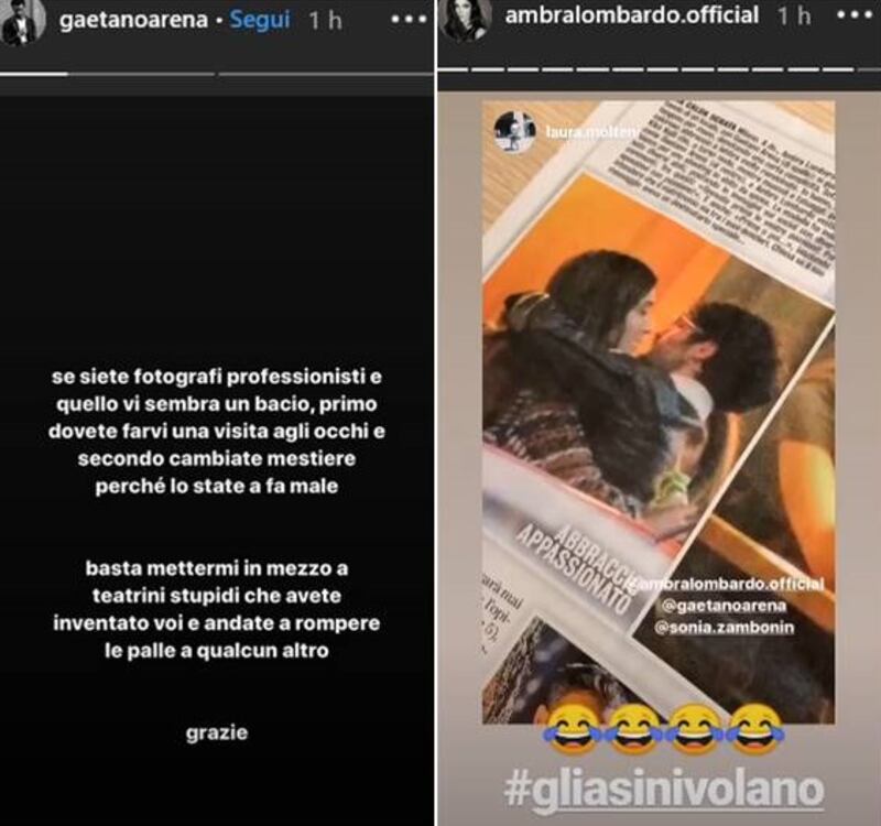 Gaetano Arena e Ambra Lombardo, post