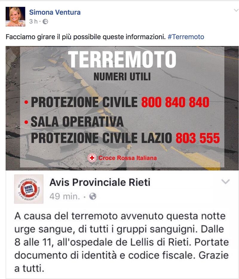 Terremoto e vip, le reazioni social 13