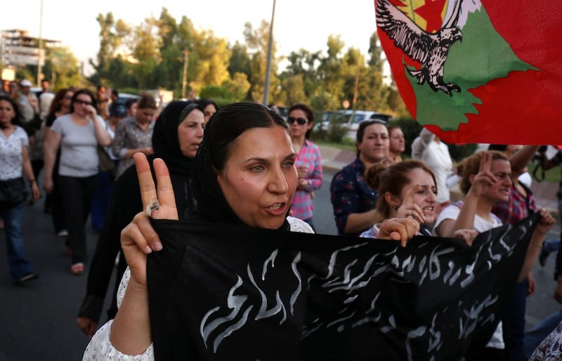 Dimostrazione pro-Pkk a Erbil 1