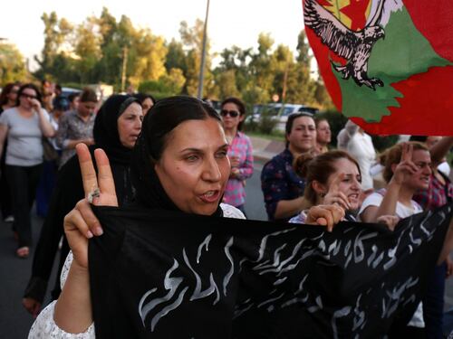 Una manifestazione a favore del Pkk a Erbil