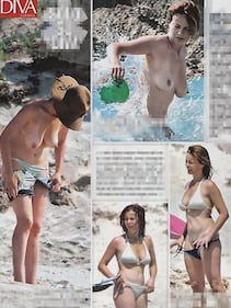 Violante Placido, topless in spiaggia 3
