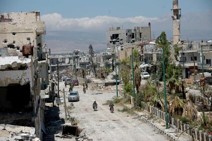 La distruzione nella città di Qusayr 5
