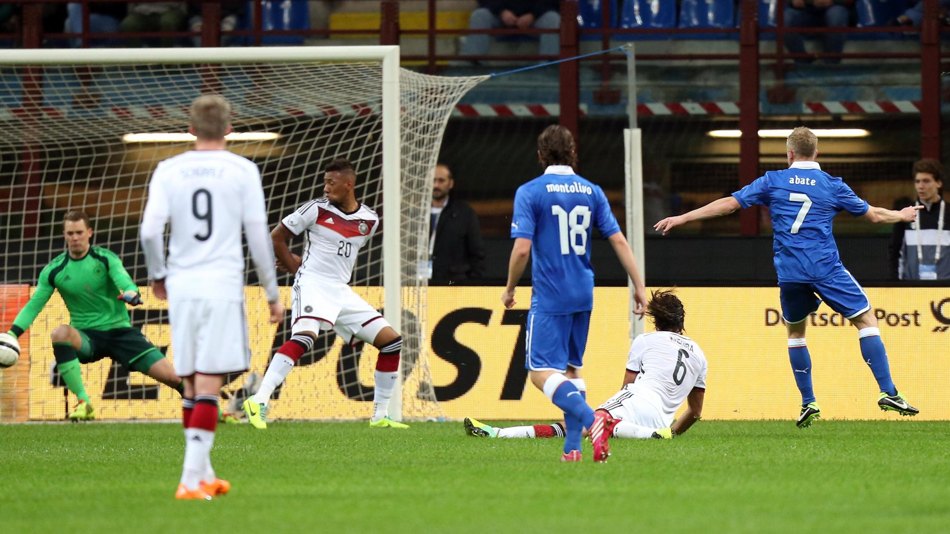Tedeschi fermati dai pali. E Abate salva Prandelli