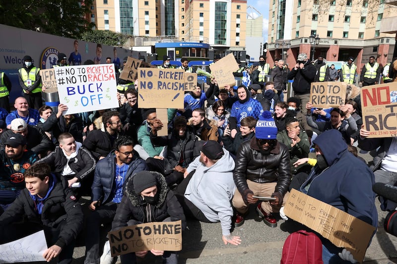 Tifosi Chelsea protesta 2022