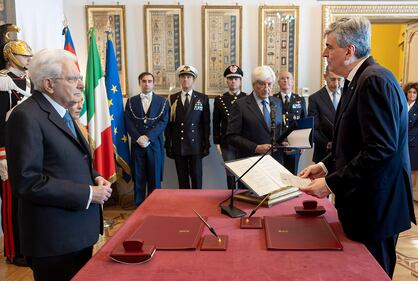 Gianmarco Mazzi nuovo ministro del Turismo: le foto del giuramento 3