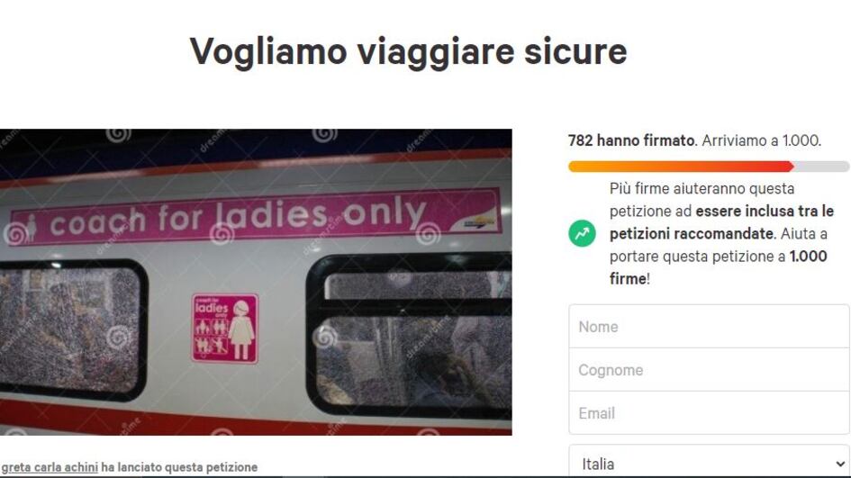 Dopo lo stupro: "Ora carrozze per sole donne"