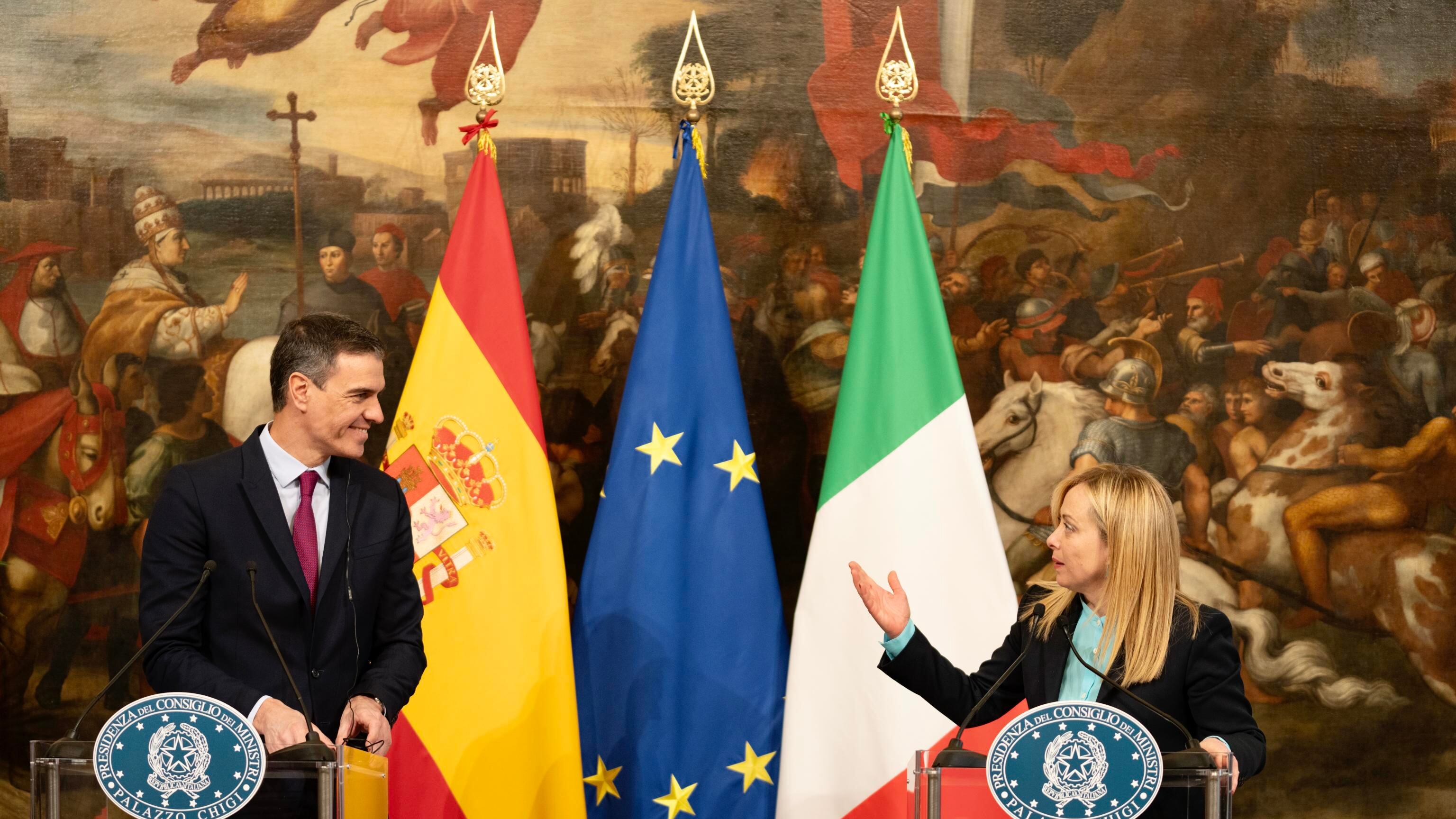 "Serve risposta europea". Meloni incontra Sanchez