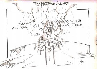 La vignetta del giorno: Tria manovra nel fortunale 1