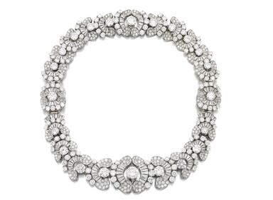Combinazione collana/bracciale di diamanti del 1954 realizzato da Bulgari