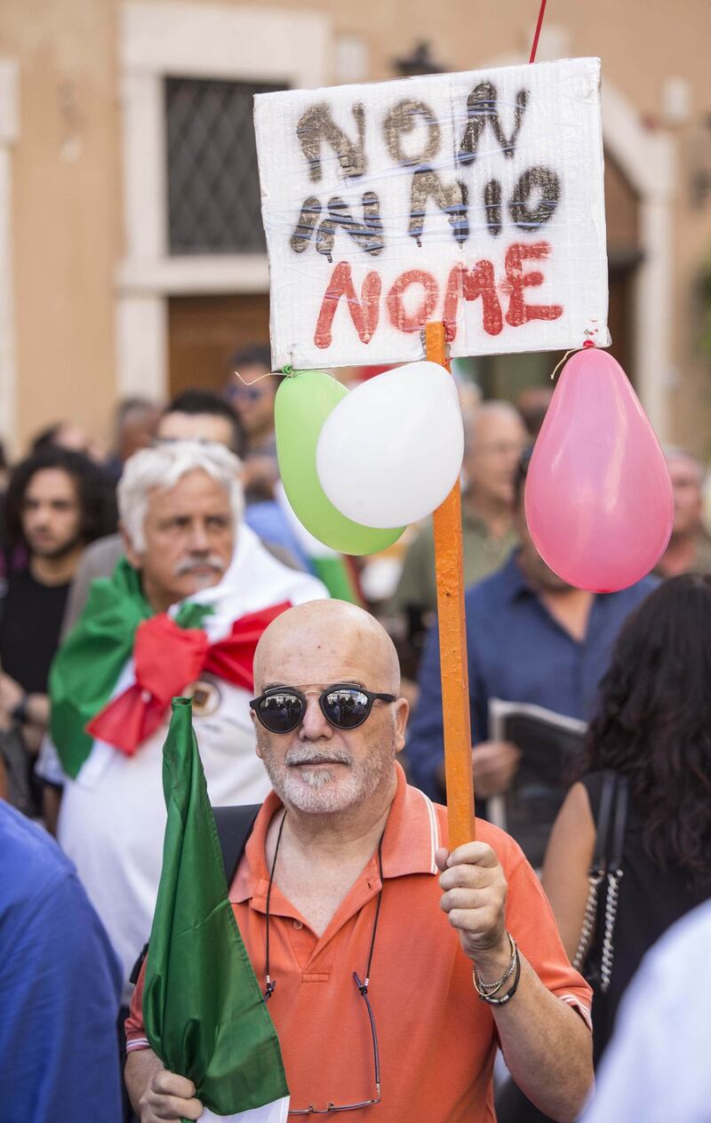 FdI e Lega in piazza contro il Conte bis 1