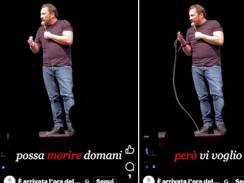 "Chi vota Sì possa morire domani": la satira choc del comico Montanini. E il deputato M5s mette like