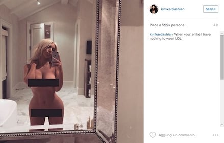 Kim Kardashian nuda su Instagram: foto 2
