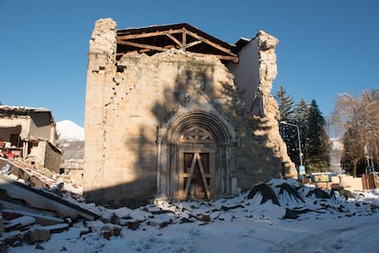 La neve è caduta su Amatrice 10
