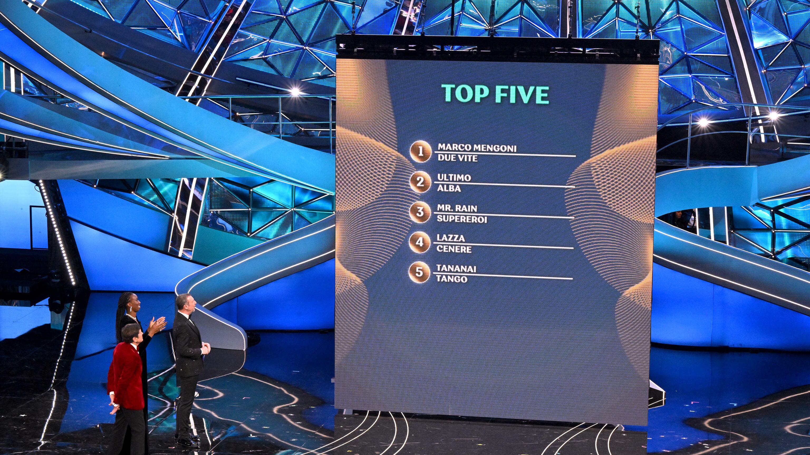 Sanremo 2023: la classifica della terza serata