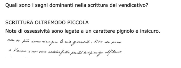I segnali della vendetta nella grafia 1
