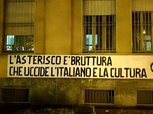 La rivolta degli studenti contro l'asterisco "fluido"