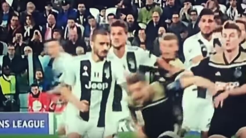 Pugno in testa a Veltman sul gol di Cr7: quante critiche a Bonucci