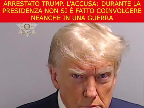 La satira del giorno. Arrestato Trump