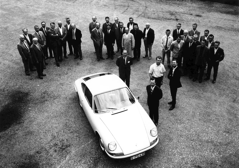 Ferdinand Anton Ernst Porsche, Ferdinand Alexander Porsche, Erwin Komenda e Ferdinand Piëch