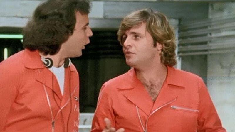 Con Jerry Calà nel film "Abbronzatissimi"