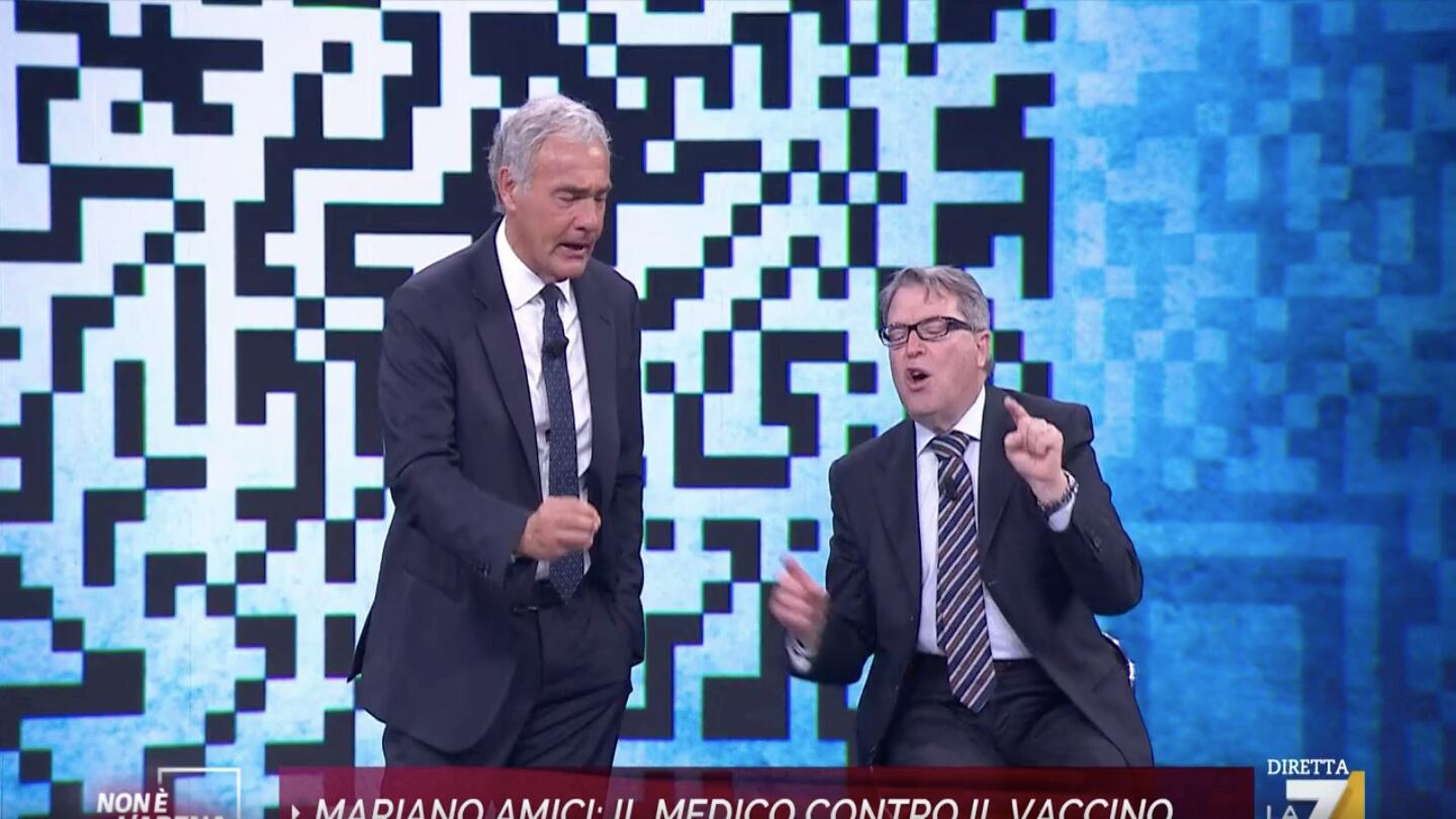 "Non parli a due cogli...". Giletti sbotta contro il medico no-vax