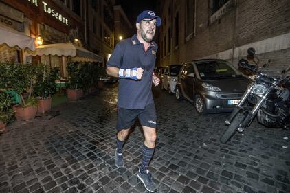 Salvini fa jogging prima del Cdm  1