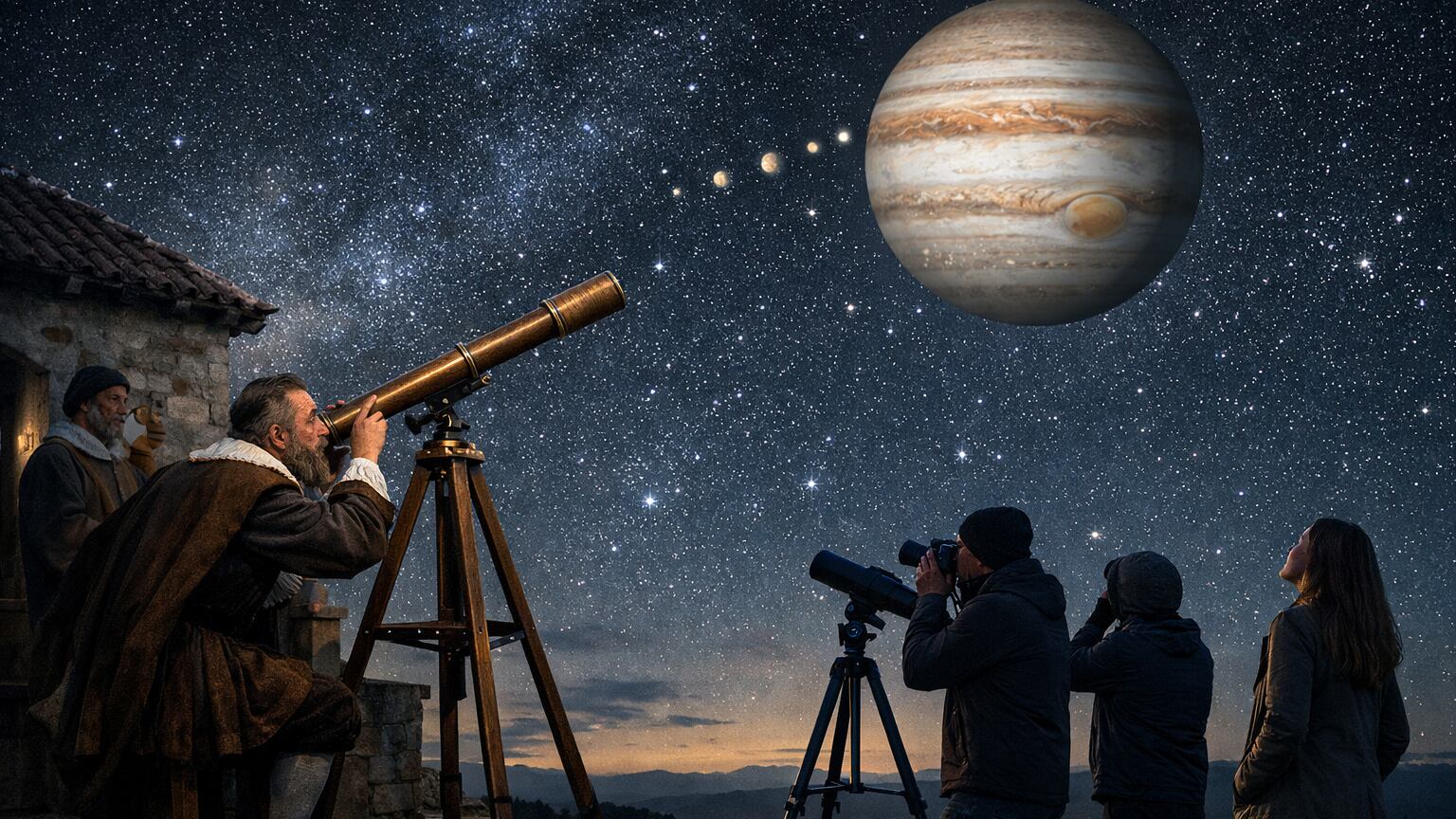In questi giorni si può vedere Giove a occhio nudo, senza finire come Galileo