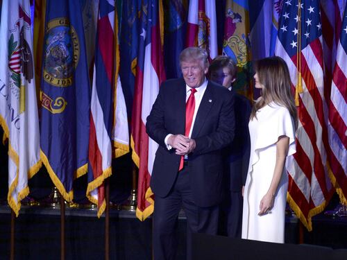 Milly D'Abbraccio e Donald Trump, immagini